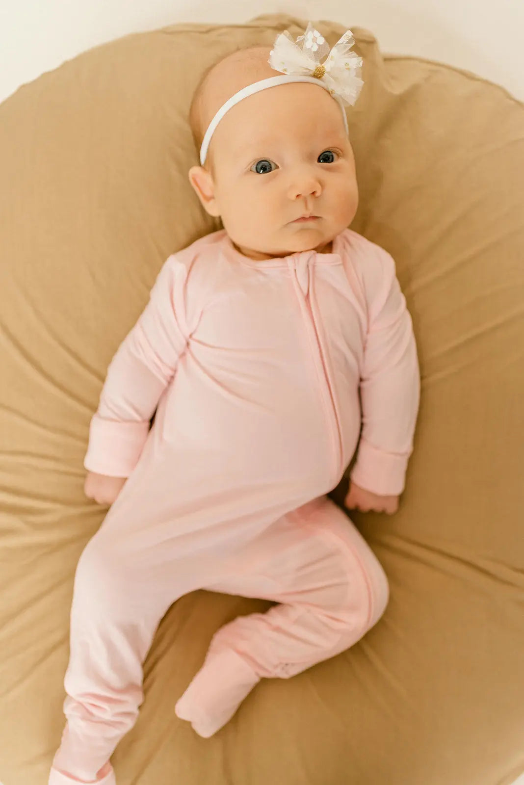 Bamboo Baby Clothes - Convertible Jumpsuit 0-3 Months - Baby Pink