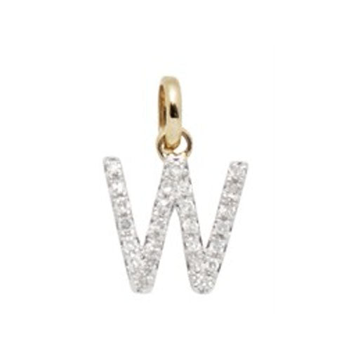 Diamond Initial Letter 14K Gold Necklace