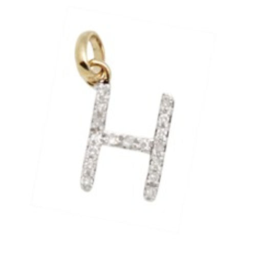Diamond Initial Letter 14K Gold Necklace