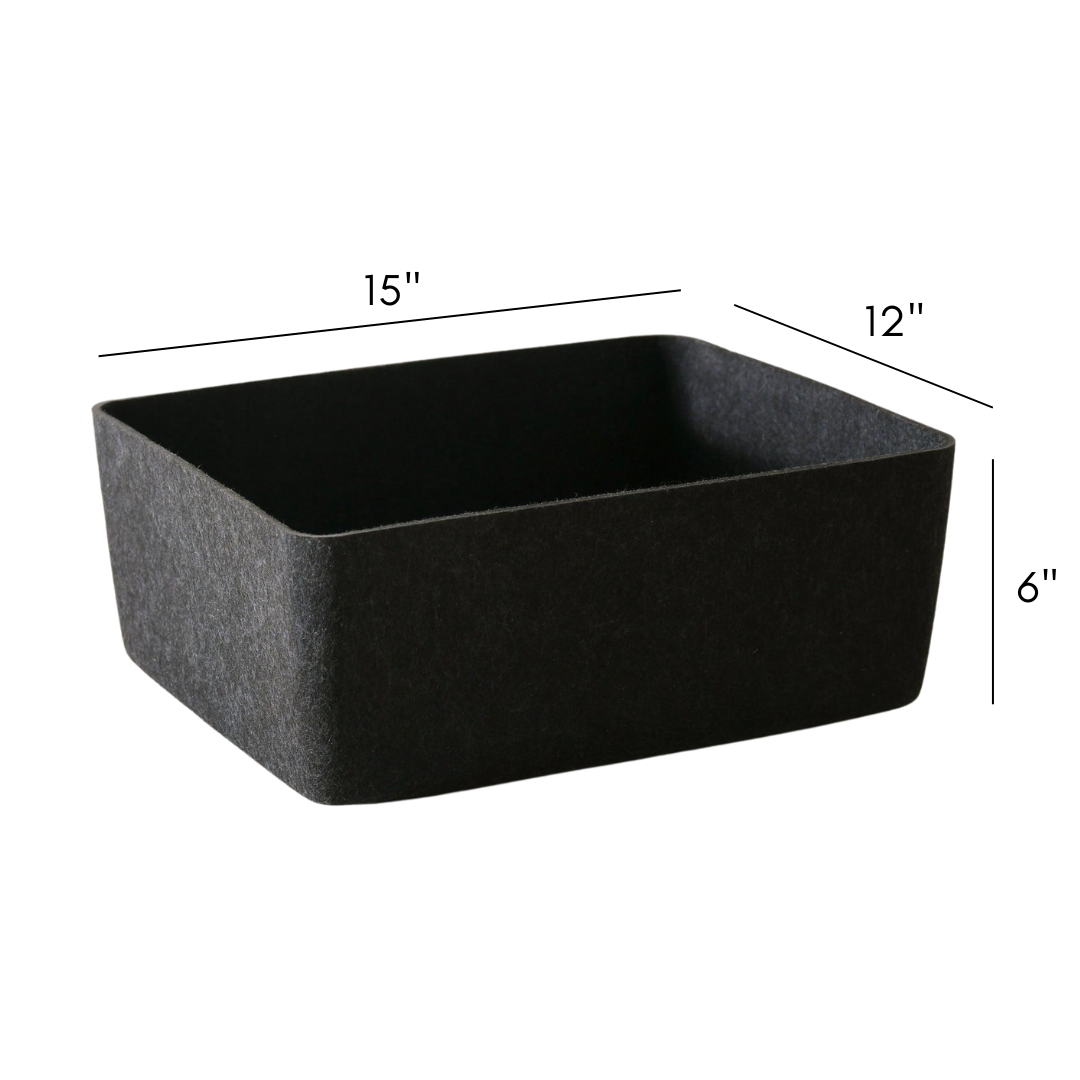 The Sculpted Bin - Large with Lid | Set of 3