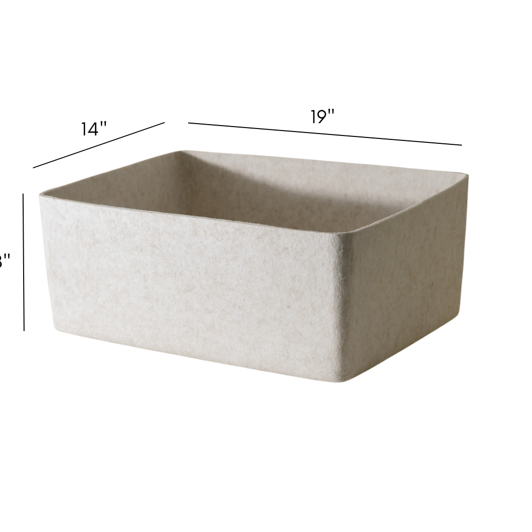 The Sculpted Bin - XL with Lid | Set of 3