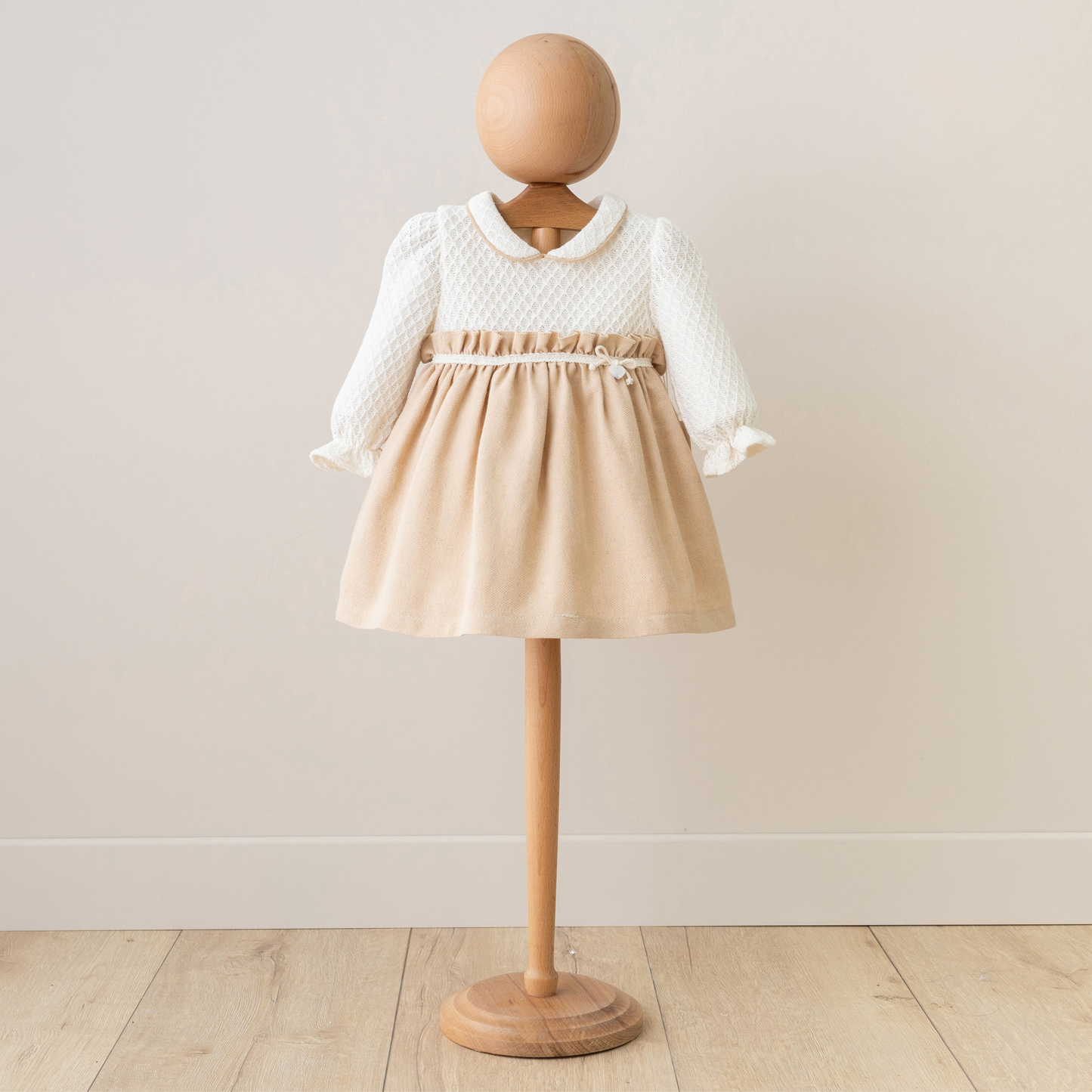 Vintage Cream & Caramel Dress