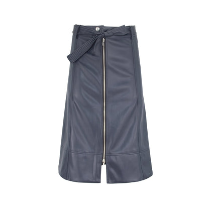 LEATHER ZIPPER SKIRT