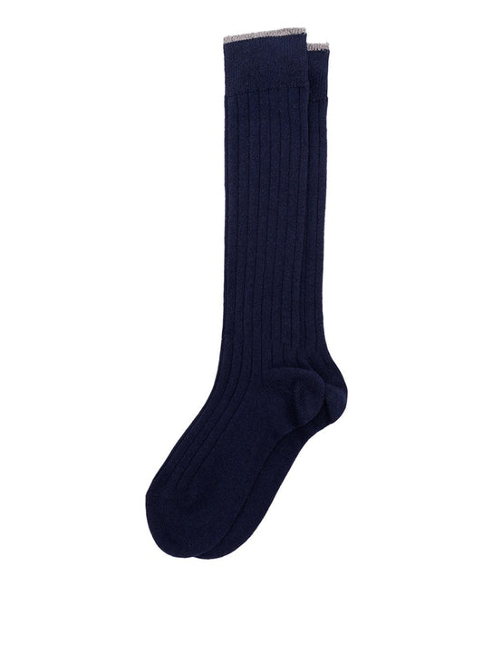 Brunello Cucinelli Men Rib Knit Cashmere Socks