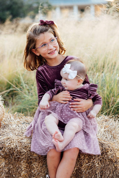 Amethyst Velvet Tutu Bodysuit