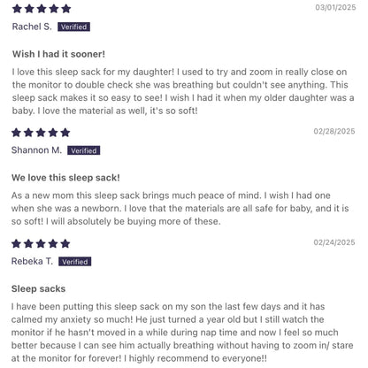 Breathing Reassurance Baby Sleep Sack