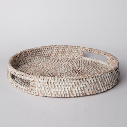 404 - Round Rattan Tray