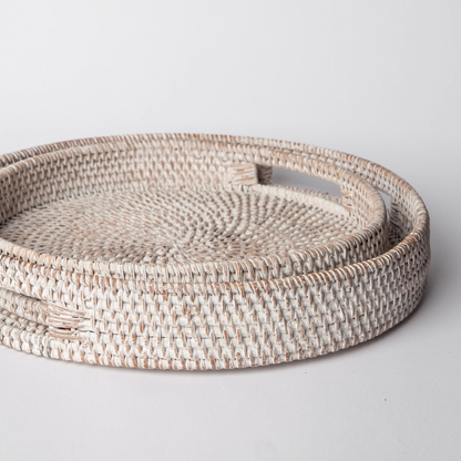 404 - Round Rattan Tray