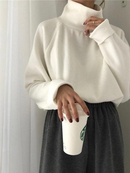 Simple Stand Collar Cotton Base Shirt