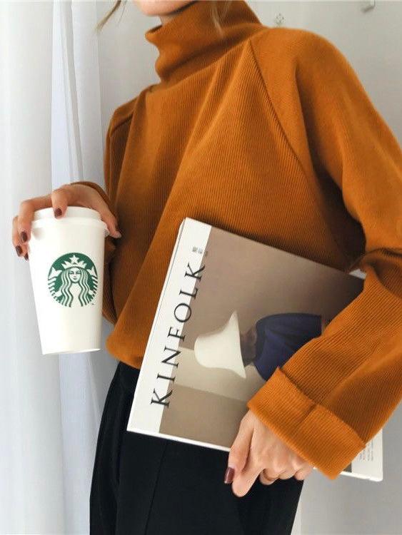 Simple Stand Collar Cotton Base Shirt