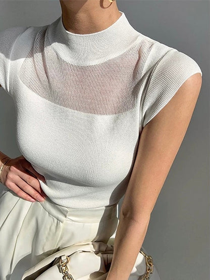 Ice Silk Knitted Vest Top