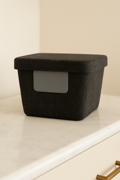 The Sculpted Bin - Petite with Lid | Set of 3