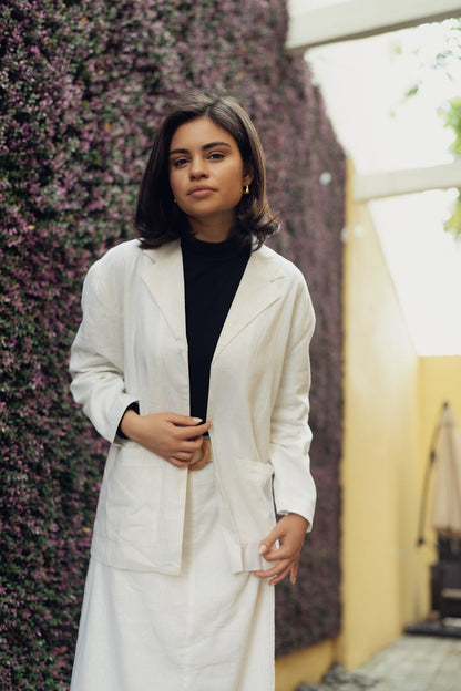 LINA BLAZER IN IVORY