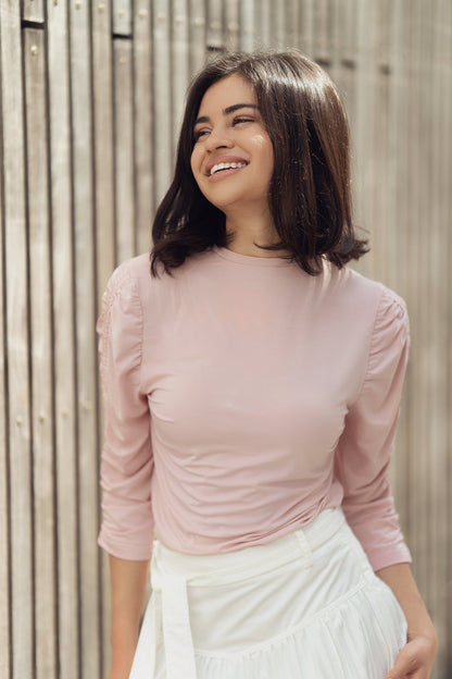 MODAL RUCHED T SHIRT