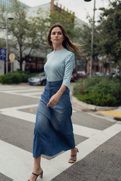 MODAL RUCHED T SHIRT