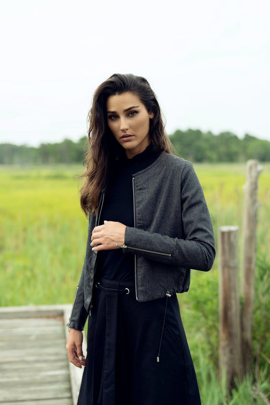 WOOL & LEATHER JACKET