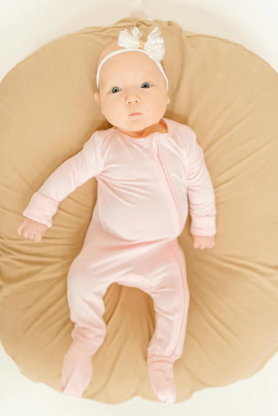Bamboo Baby Clothes - Convertible Jumpsuit 0-3 Months - Baby Pink