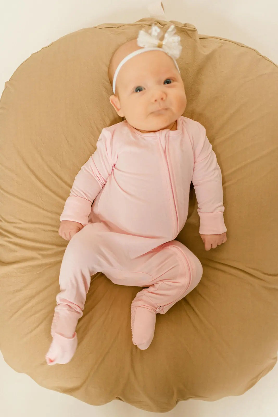 Bamboo Baby Clothes - Convertible Jumpsuit 0-3 Months - Baby Pink