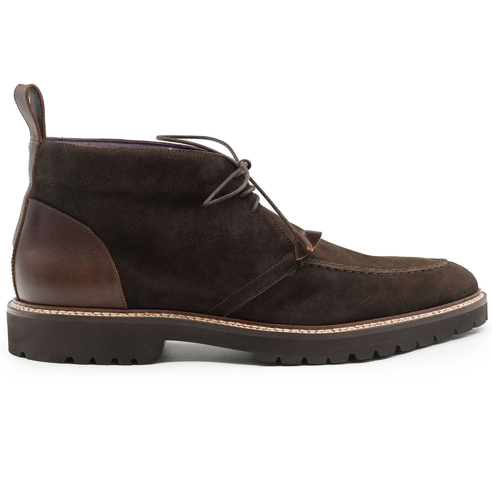 46-605-NIC CAMPO HIGH Italian Sueded Goatskin Chukka Boot, Nicotine
