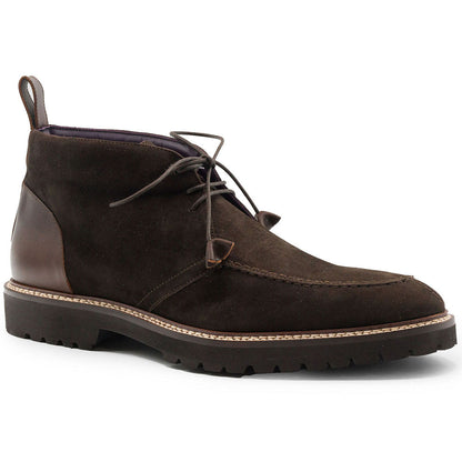 46-605-NIC CAMPO HIGH Italian Sueded Goatskin Chukka Boot, Nicotine