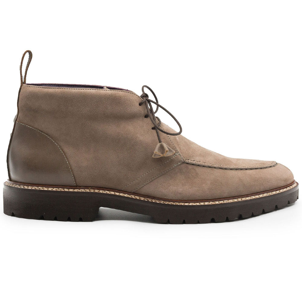 46-605-TPE CAMPO HIGH Italian Sueded Goatskin Chukka Boot, Taupe