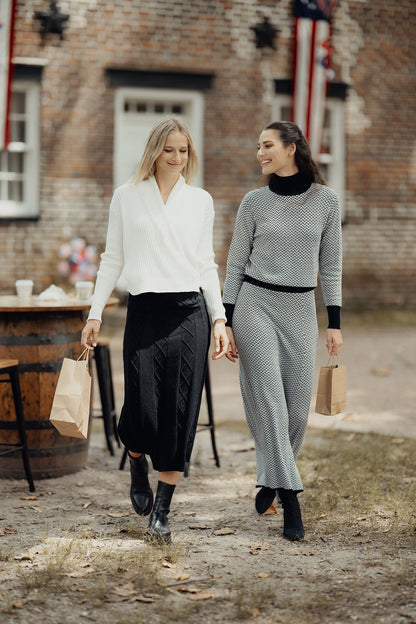 V-WRAP FRINGE CARDIGAN