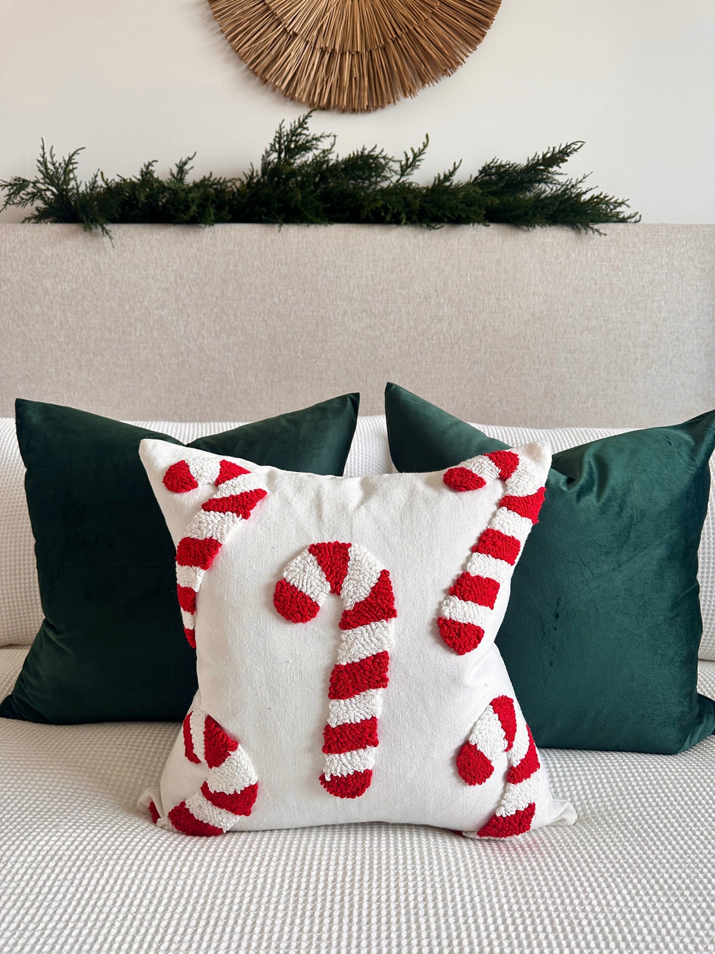 Candy Cane Pillow Cover