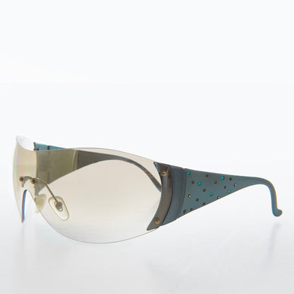 Oversized Round Insect Vintage Sunglasses - Glitz