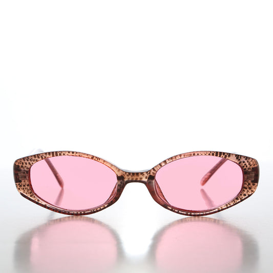 90s Oval Sunglasses with Light Tinted Lenses - Helena