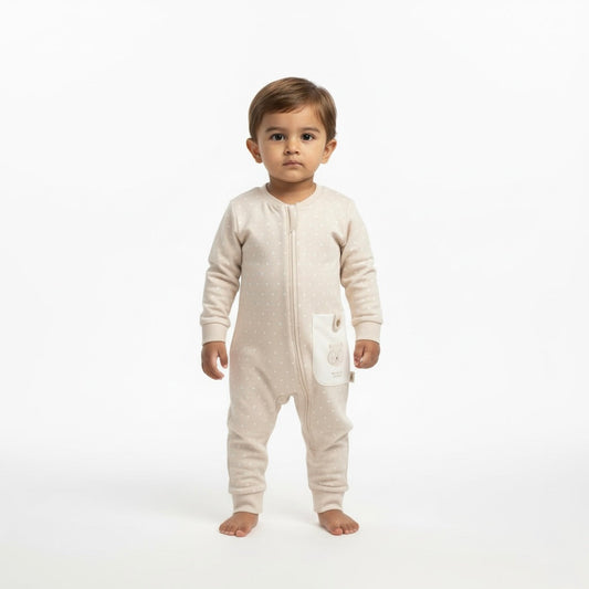 Teddy Brown Onesie Organic Cotton