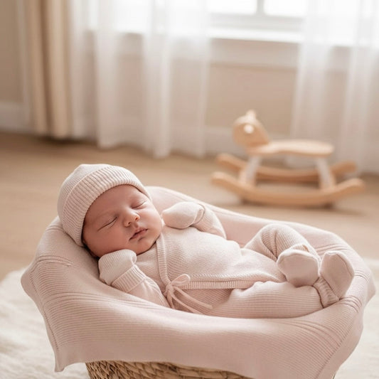 Blush Organic Cotton Newborn Set – 5 Pieces