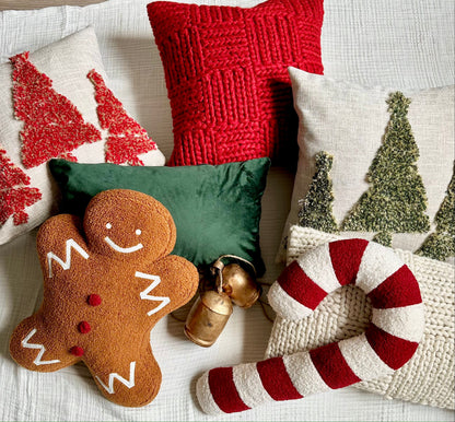 Gingerbread Man & Girl Holiday Pillow Set