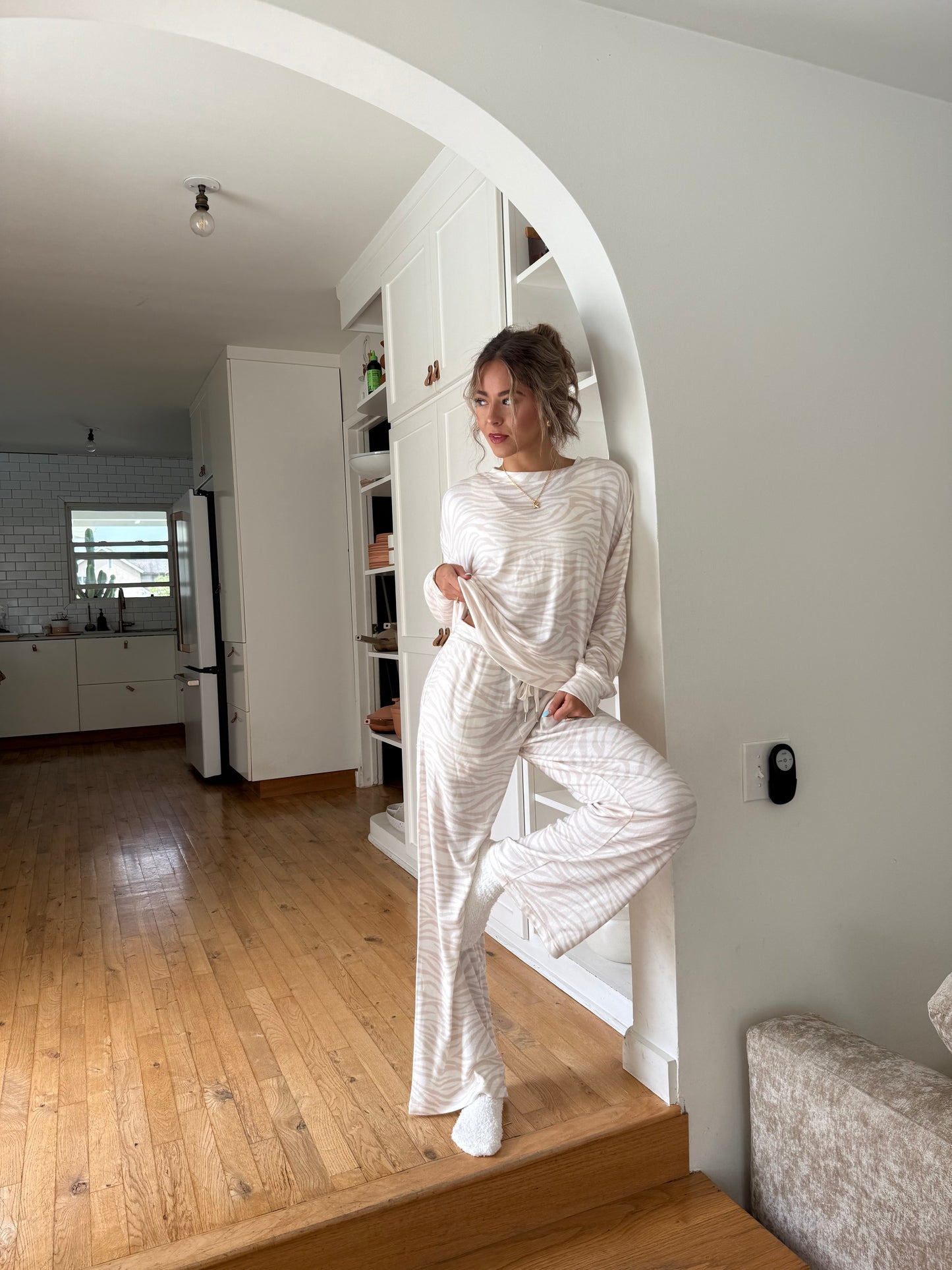 Mai Wide Leg Pant - White Tiger