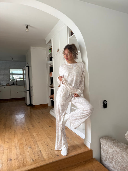 Mai Wide Leg Pant - White Tiger