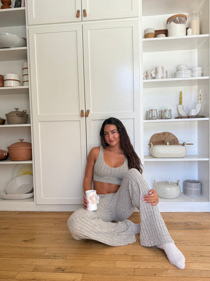 Mai Wide Leg Pant - Oatmeal