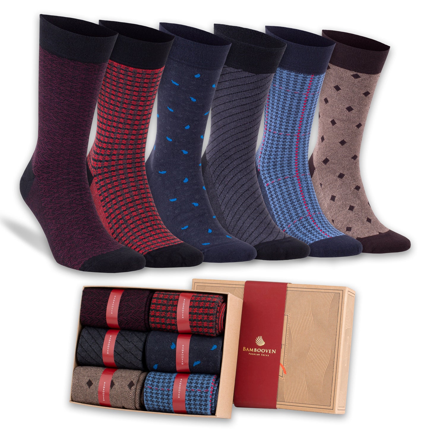 Men’s Bamboo Dress & Trouser Socks 6-Pack - 638