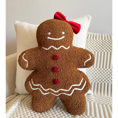 Gingerbread Man & Girl Holiday Pillow Set