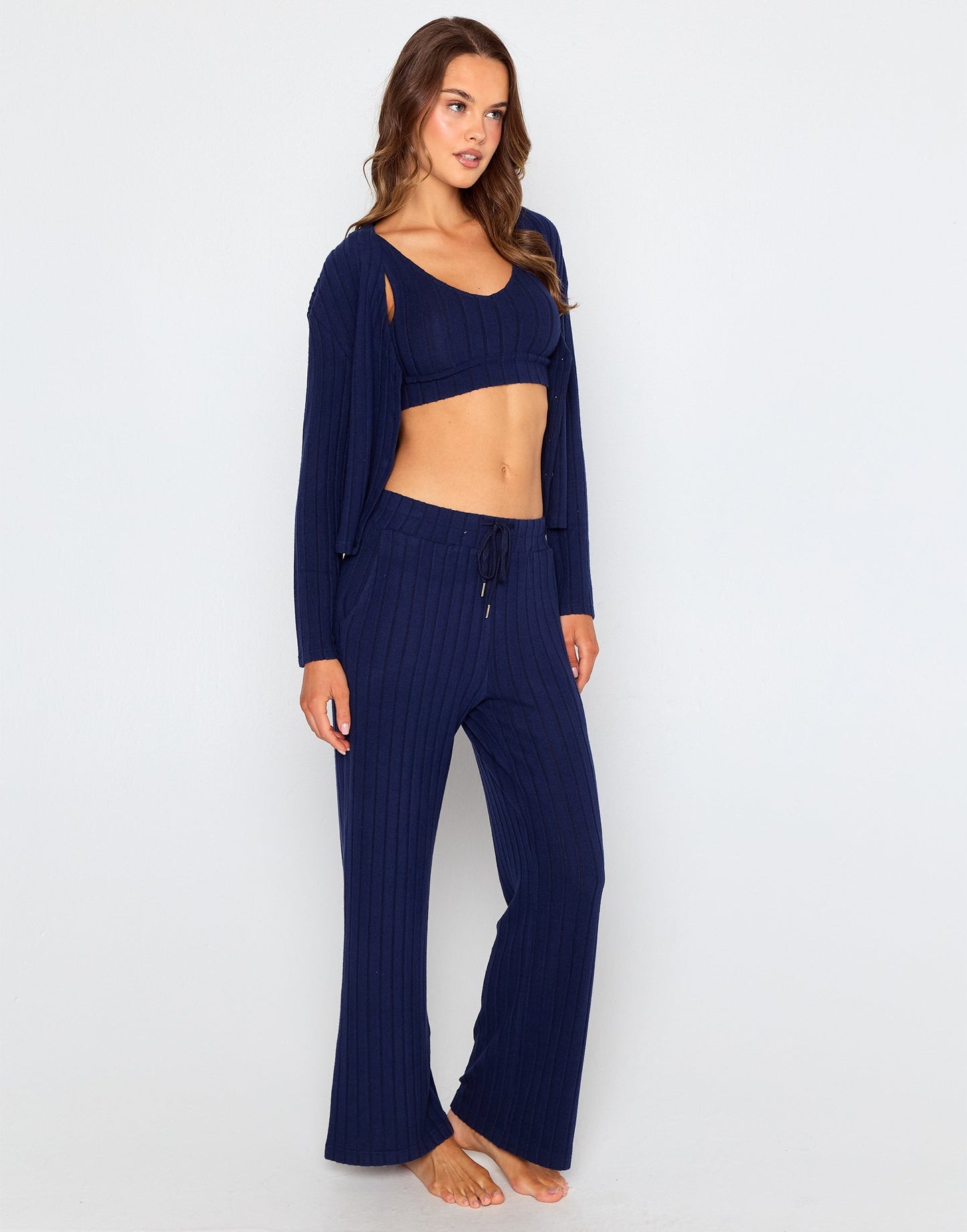Mai Wide Leg Pant - Navy