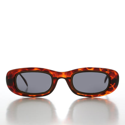 Metal Inlay Rectangular Vintage Sunglasses - Neville