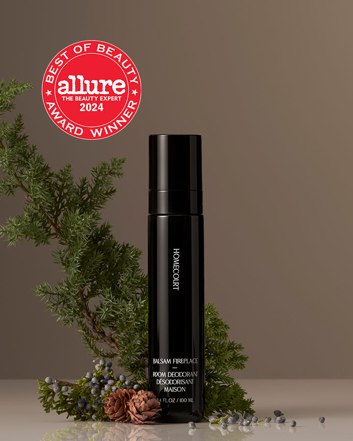 Black deodorant bottle with 'Best of Beauty Allure Award Winner 2024' badge on a neutral background