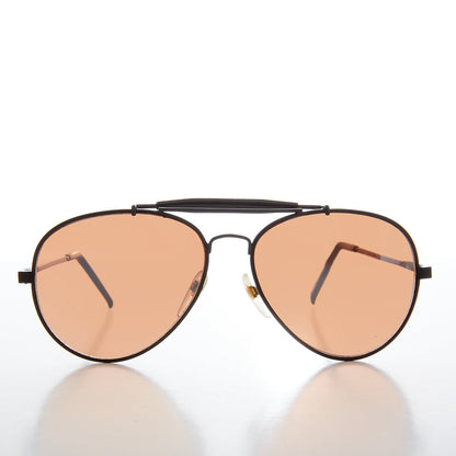 Classic Brow Bar Metal Aviator Sunglass - Polk
