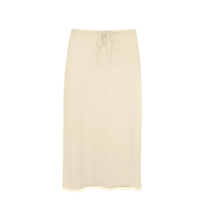 CRINKLE CREAM SKIRT