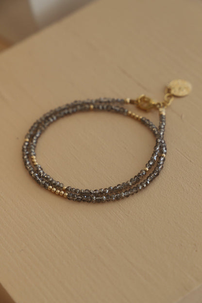 BLACK DIAMOND PETITE DOUBLE WRAP BRACELET