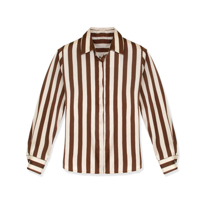 STRIPED  SILKY BLOUSE