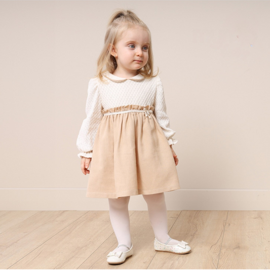 Vintage Cream & Caramel Dress