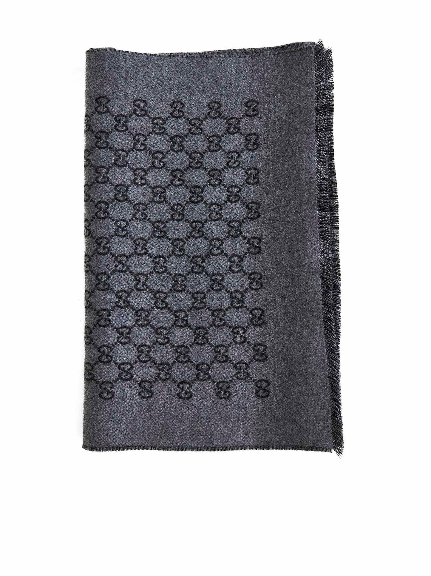 Gucci Men's Gg Jacquard Wool Scarf