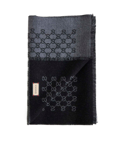 Gucci Men's Gg Jacquard Wool Scarf