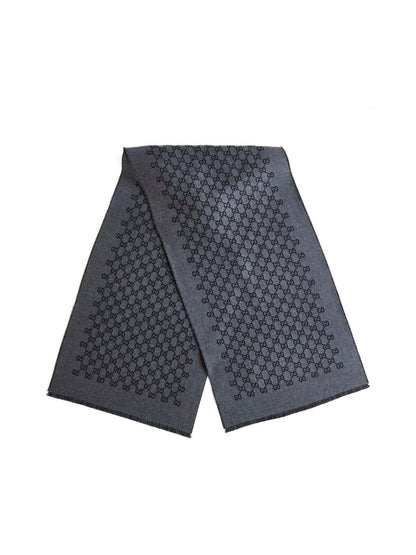 Gucci Men's Gg Jacquard Wool Scarf