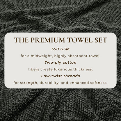 Cotton Textured Bath Towel Set - Acacia Collection