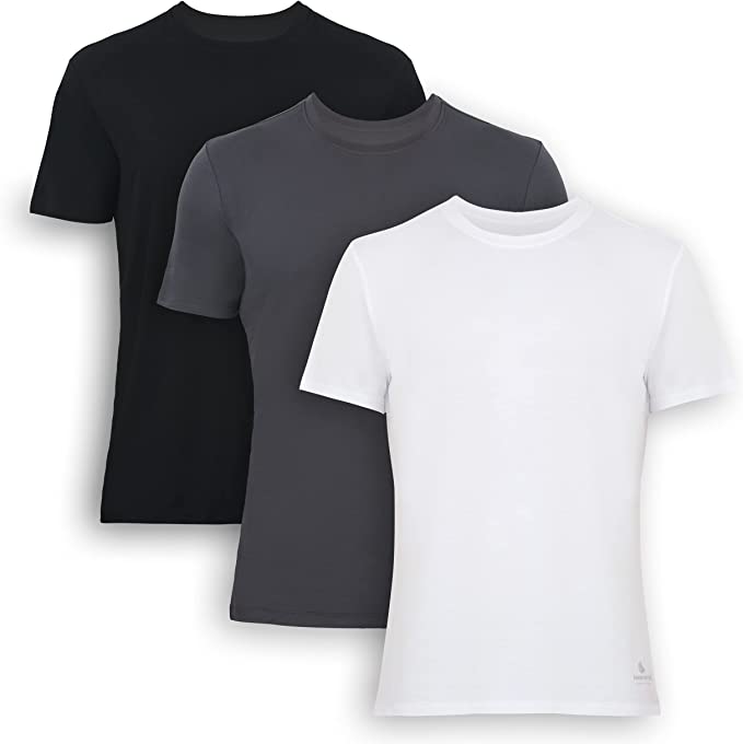 Men's Bamboo Crew Neck Undershirts (3-Pack)